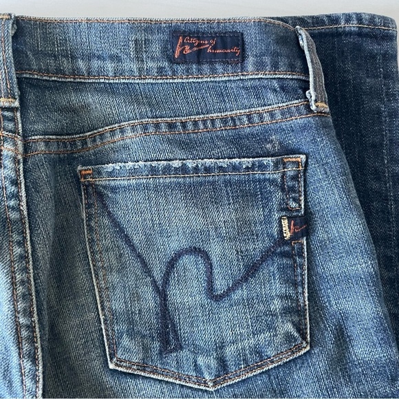 Citizens of Humanity Kelly #063 Stretch Low Waist Cropped Jeans- Size 28 - Picture 8 of 10